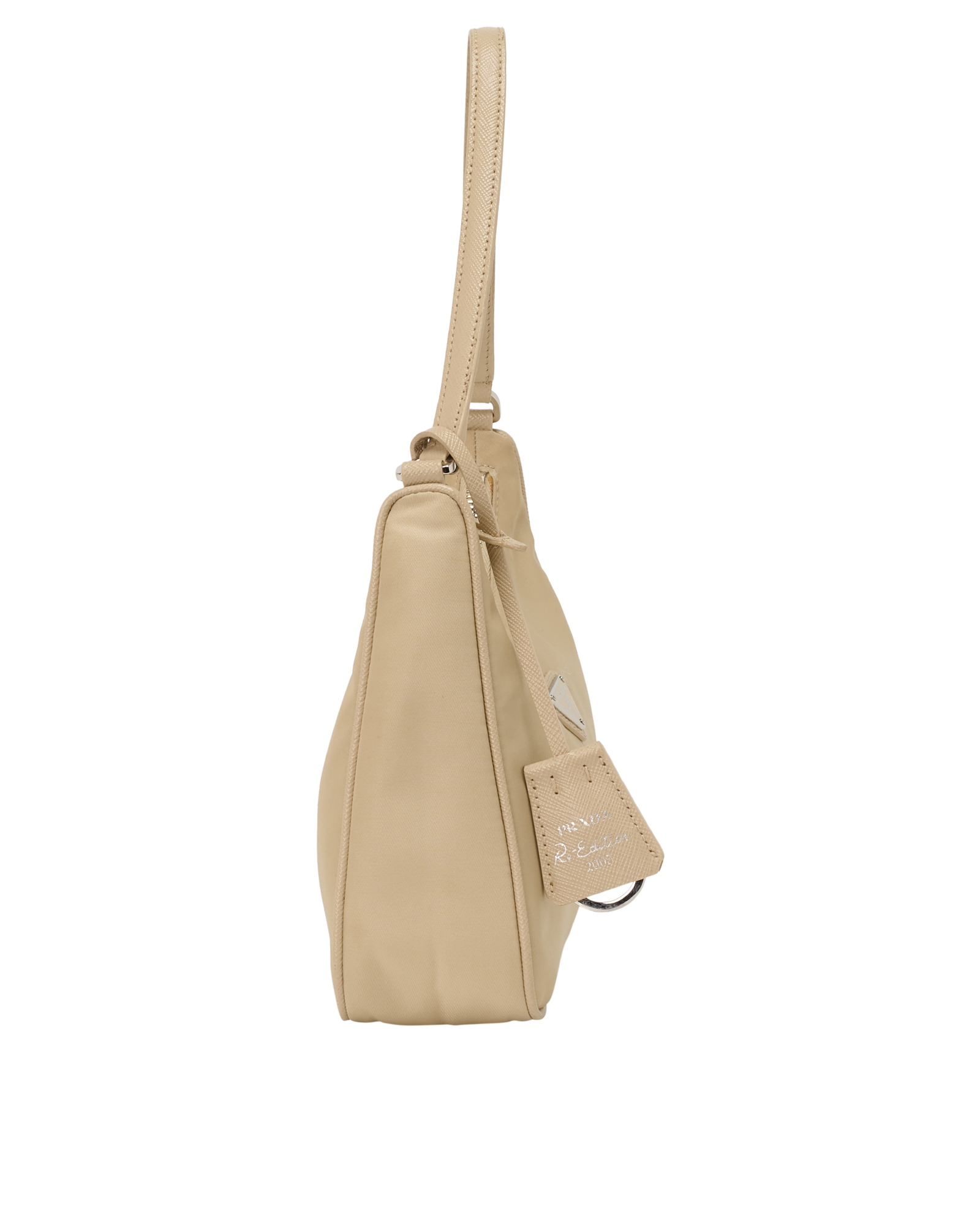 Re-Edition Shoulder Bag, &pound;550, Handbags, Beige, Nylon, Side view